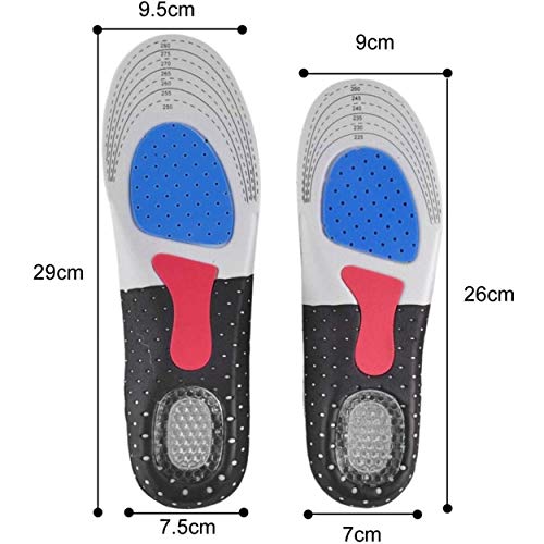 1 par de plantillas de gel - alivia los espolones calcáneos y previene los problemas relacionados con la mala postura del pie (36 a 40)