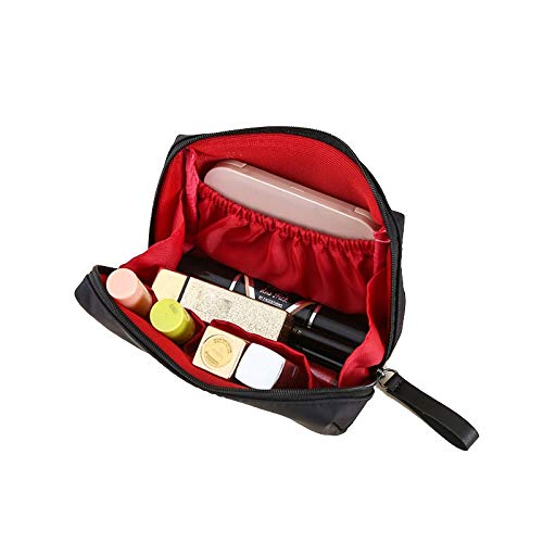 1 PC Bolsa de cosméticos sólidos Estilo Coreano Bolsa de Maquillaje for Mujeres Bolsa de artículos de tocador Funda de Organizador de Maquillaje Impermeable Dropshipping (Color : Black)