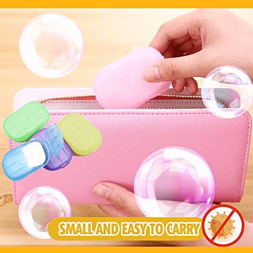 10 Cajas de Jabón de Papel - Papel Desechable Portátil, Hojas de Jabón en Escamas Caja Viaje Mini Hojas Rodajasde Jabón Perfumado, Hojas de Jabón de Papel Espumante Para al Aire Libre Lavado de Manos