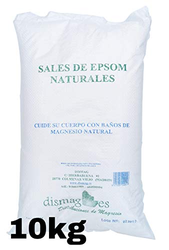 10 Kg Bolsa - Sal de Epsom Puras Fuente concentrada de Magnesio, Sales 100% Naturales. Baño y Cuidado Personal.Promocion Envio 24h