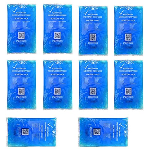 10 piezas 7.5 cm x 13 cm Compresor frío-calor 110 g Gel Pro Compress Compresa múltiple Reutilizable Coolpack Microwaveable Gelpack ideal para niños
