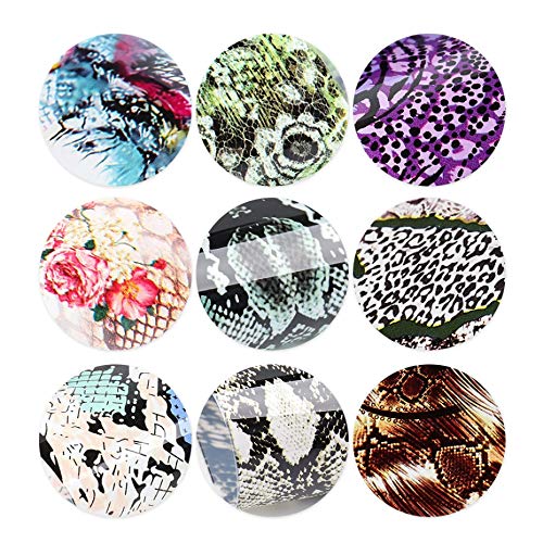 10 rollos de calcomanías para uñas con estampado de serpiente, pegatina navideña para decoración de uñas, decoración de Gel UV, papel de cielo estrellado, láminas de transferencia adhesivas LA99