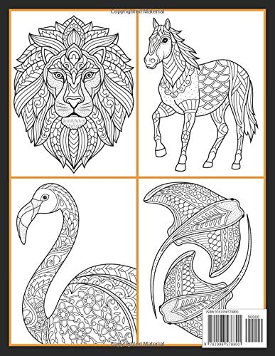 100 Animals: An Adult Coloring Book with Lions, Elephants, Owls, Horses, Dogs, Cats, and Many More!