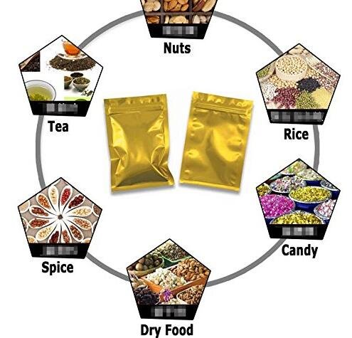 100 piezas de 3 x 4 cm coloridas autosellables de doble cara de papel de Mylar plano sellable con calor, bolsa de almacenamiento de grado alimenticio, bolsa de embalaje perfecta para regalar muestras