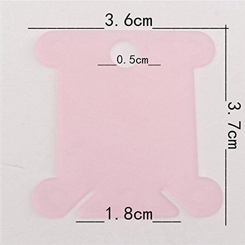 100 tarjetas de hilo, portatarjetas de hilo de plástico para bordado, para tarjetas de punto de cruz, almacenamiento de costura, colores al azar