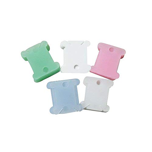 100 tarjetas de hilo, portatarjetas de hilo de plástico para bordado, para tarjetas de punto de cruz, almacenamiento de costura, colores al azar