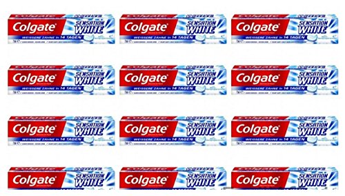 12 X Pasta de dientes Desteñido Colgate Sensation Blanqueamiento para los dientes bianchi