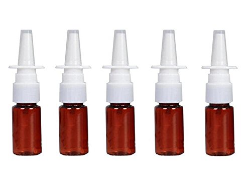 12pcs 10 ml Refillable ámbar Botellas De Plástico botellas de bomba de pulverizador nasal spray Fine Mist pulverizador atomizers
