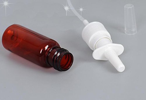 12pcs 30 ml Refillable ámbar Botellas De Plástico botellas de bomba de pulverizador nasal spray Fine Mist pulverizador atomizers