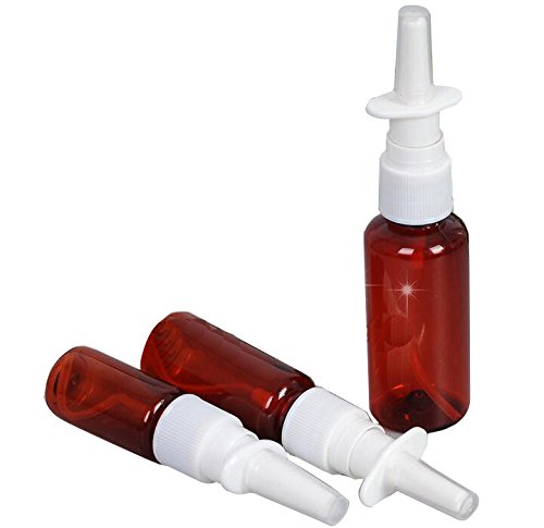 12pcs 30 ml Refillable ámbar Botellas De Plástico botellas de bomba de pulverizador nasal spray Fine Mist pulverizador atomizers