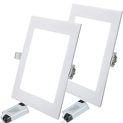 12W Luz de Techo Empotrada LED Cuadrados Panel de Luz Led Downlight Destacar Iluminación Cocina Baño Corredor 6500K Cool White Tamaño del Agujero 15.5CM