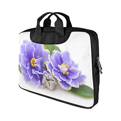 13 Pulgadas Hermosas Flores Silvestres Azules púrpuras Hombres maletín portátil con asa Maletines Ligeros portátil para Macbook Air Pro