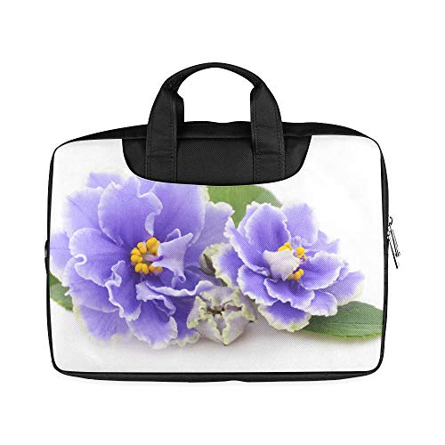 13 Pulgadas Hermosas Flores Silvestres Azules púrpuras Hombres maletín portátil con asa Maletines Ligeros portátil para Macbook Air Pro