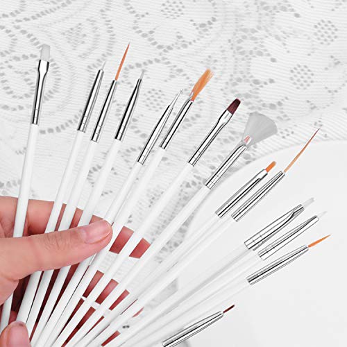 15 pinceles de pintura acrílica para manicura y uso profesional