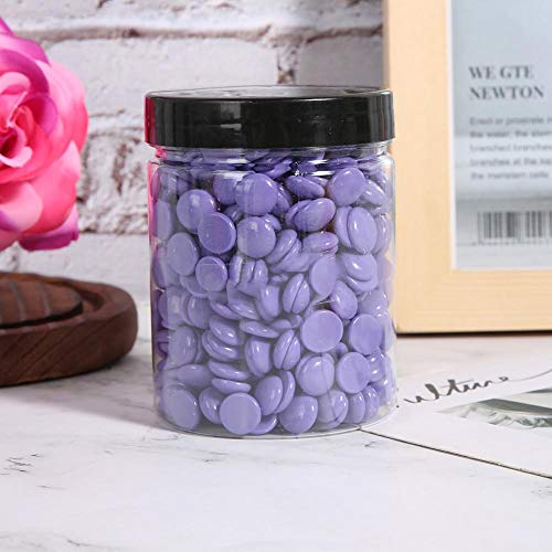 150 g de frijoles de cera dura, cera depilatoria portátil con ingredientes vegetales naturales y papel de depilación sin necesidad, para pieles sensibles piel cara cuerpo(Lavanda)