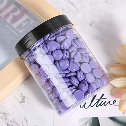 150 g de frijoles de cera dura, cera depilatoria portátil con ingredientes vegetales naturales y papel de depilación sin necesidad, para pieles sensibles piel cara cuerpo(Lavanda)