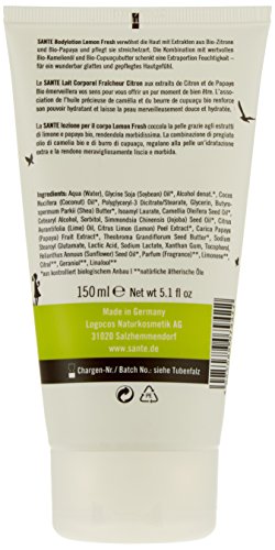 150 ml, 2-pack Sante Naturkosmetik Loción Corporal Limón Fresco, (2 x doce y quince l)
