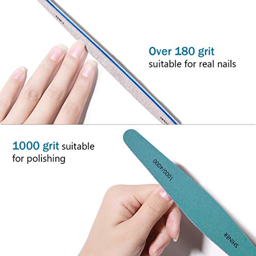 16 Piezas Lima De uñas Profesional, Eleanore's Diary, Bloque de pulido de uñas para el traje de gel de arte de uñas para uso doméstico y de salones