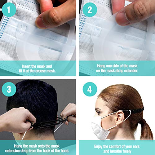 16PCS Marco de Soporte Interno para máscara,Aumento de la Distancia Entre la Nariz y la Boca-Puede Hacer Que la respiración Sea Suave