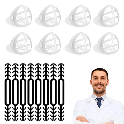 16PCS Marco de Soporte Interno para máscara,Aumento de la Distancia Entre la Nariz y la Boca-Puede Hacer Que la respiración Sea Suave