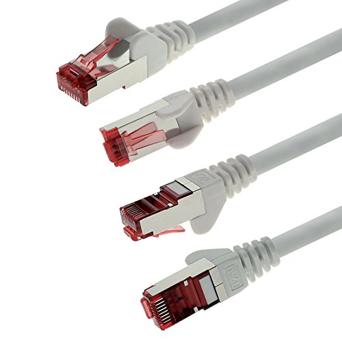 1aTTack.de Netzwerkkabel CAT6 S-FTP - Cable RJ45 0,5metros, Multicolor, 10 Unidades