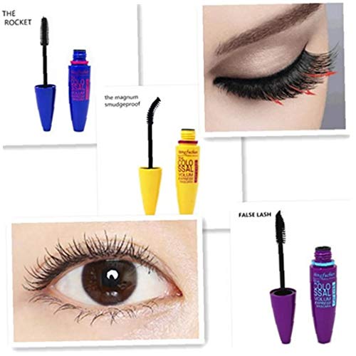 1PC 4D Lash Mascara a prueba de manchas fórmula hipoalergénica Mascara durante más tiempo, más grueso y voluminoso pestañas larga duración Ojos Cosmética Con Amplificación cepillo del rimel (púrpura)