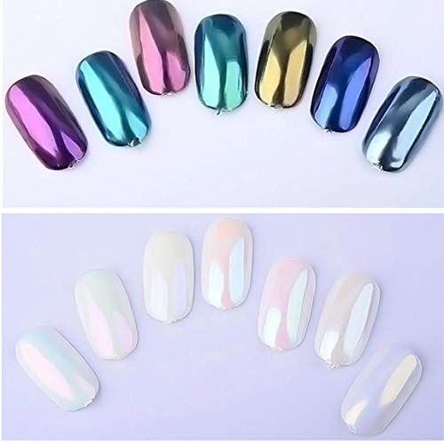 1PC Chrome Polvo De Uñas De Arte Espejo Efecto De Arco Iris Polvo De La Perla Nails Art Metálico Manicura Pigmento Ultra Nail Smooth Art Polvo (1 G, Rojo De Vino)