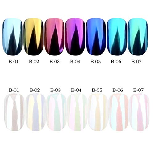 1PC Chrome Polvo De Uñas De Arte Espejo Efecto De Arco Iris Polvo De La Perla Nails Art Metálico Manicura Pigmento Ultra Nail Smooth Art Polvo (1 G, Rojo De Vino)