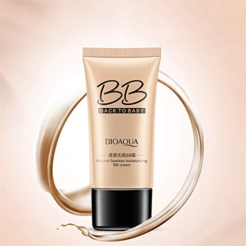 1PC Crema BB Hidratante con color Bb Cream Maquillaje facial Hidratante Anti-Aging Bb Cream para tonos de piel claros y medios (Light Color)