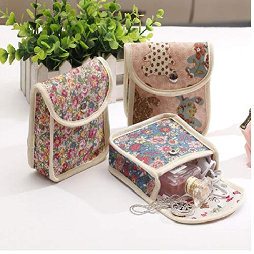 1PC Toallas sanitarias Bolsas Wet Bolsa Reutilizable Bolsa de Mama de Tela Toallas sanitarias servilleta también Puede ser Moneda de Herramienta del Maquillaje Bolsa de Maquillaje, Azul