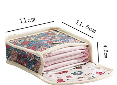 1PC Toallas sanitarias Bolsas Wet Bolsa Reutilizable Bolsa de Mama de Tela Toallas sanitarias servilleta también Puede ser Moneda de Herramienta del Maquillaje Bolsa de Maquillaje, Azul