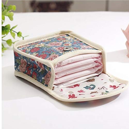 1PC Toallas sanitarias Bolsas Wet Bolsa Reutilizable Bolsa de Mama de Tela Toallas sanitarias servilleta también Puede ser Moneda de Herramienta del Maquillaje Bolsa de Maquillaje, Azul