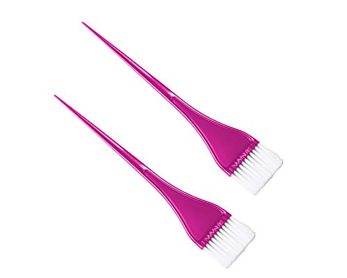 2 pcs Brochas Tinte Cepillo Coloracion Pelo Peluqueria Profesional para Estilismo Cabello color Rosa 21 cm