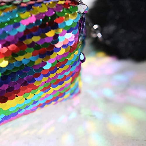 2 piezas bolsa de cosméticos de sirena lentejuelas reversibles estuche de lápices caja de lentejuelas, bolsa cosmética sirena reversible y fácil de llevar lentejuelas bicolores, neutro, color oro rosa