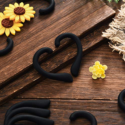 20 Piezas Protector de Oreja de Silicona Protector de Oído Reutilizable Retenedor de Cubierta de Aro de Oreja Antideslizante para Niños Adultos (Negro)