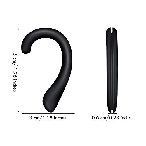 20 Piezas Protector de Oreja de Silicona Protector de Oído Reutilizable Retenedor de Cubierta de Aro de Oreja Antideslizante para Niños Adultos (Negro)