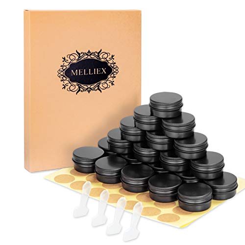 20 Piezas Tarros de Aluminio vacío Recipiente de cosmética para Crema loción máscaras Mini Velas cosméticos Arte de uñas (20 ml)