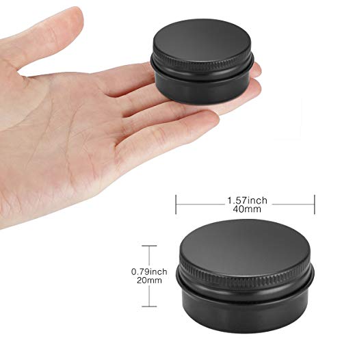 20 Piezas Tarros de Aluminio vacío Recipiente de cosmética para Crema loción máscaras Mini Velas cosméticos Arte de uñas (20 ml)
