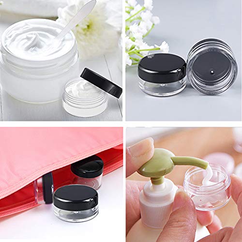 20 Piezas Tarros de Envases Cosméticos, Tarro de Crema, Frascos Mini Vacíos de 3g con Tapón de Rosca para Cosméticos, Bálsamo Labial y Pomada de Crema