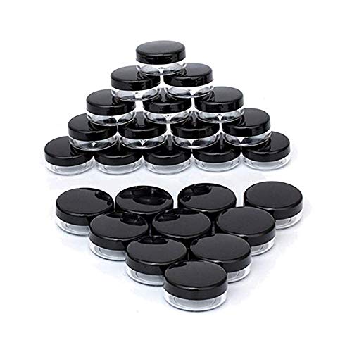 20 Piezas Tarros de Envases Cosméticos, Tarro de Crema, Frascos Mini Vacíos de 3g con Tapón de Rosca para Cosméticos, Bálsamo Labial y Pomada de Crema