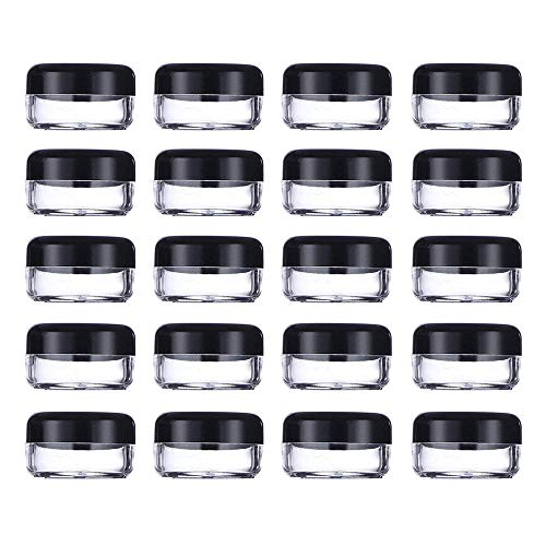 20 Piezas Tarros de Envases Cosméticos, Tarro de Crema, Frascos Mini Vacíos de 3g con Tapón de Rosca para Cosméticos, Bálsamo Labial y Pomada de Crema