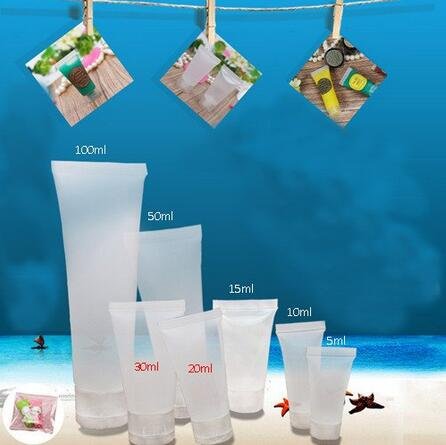 20 Unidades de Transparente vacío rellenable plástico Suave Tubos de muestras de cosméticos tarros de Maquillaje recipientes de Viaje para bálsamos labiales