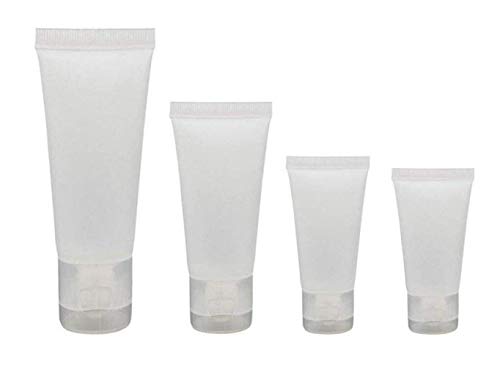 20 Unidades de Transparente vacío rellenable plástico Suave Tubos de muestras de cosméticos tarros de Maquillaje recipientes de Viaje para bálsamos labiales