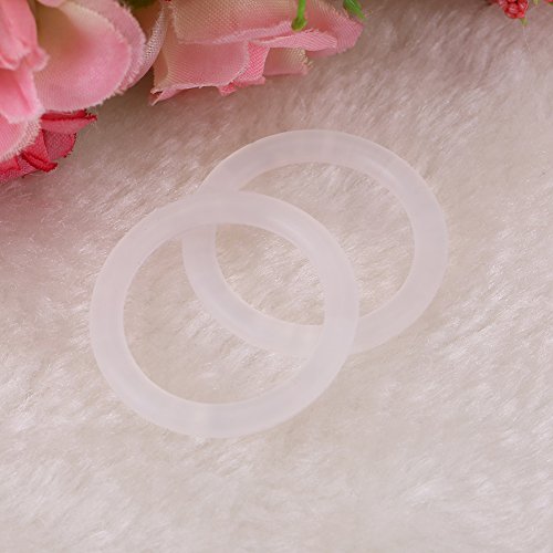 20 Unids Safe Silicone O-Rings Maniquí Chupete Clips Adaptadores de Cadena Suave Bebé Alivio Teether Holder Anillos Cumpleaños Baby Shower regalo(claro)