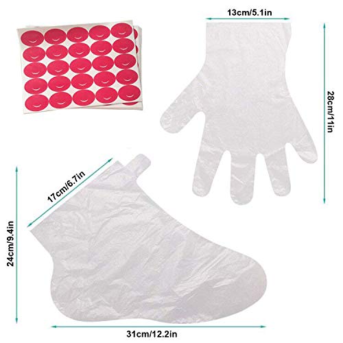 200 piezas de cera de parafina para manos y pies – Fundas de plástico acogedoras para pies de manos y pies desechables para terapia de pies