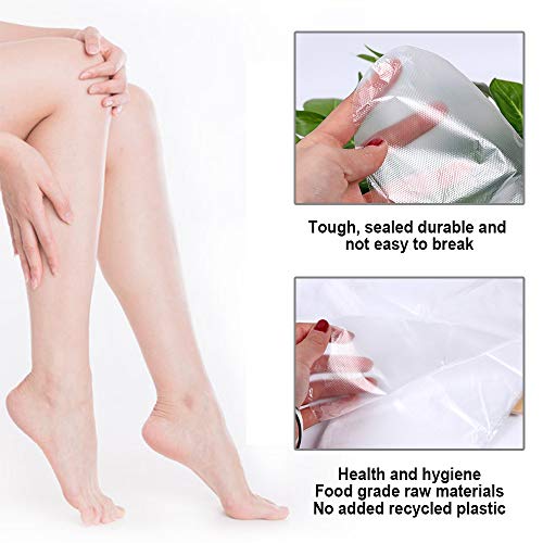 200 piezas de cera de parafina para manos y pies – Fundas de plástico acogedoras para pies de manos y pies desechables para terapia de pies