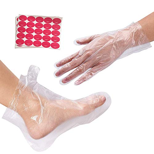 200 piezas de cera de parafina para manos y pies – Fundas de plástico acogedoras para pies de manos y pies desechables para terapia de pies