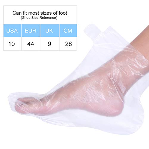 200 Piezas de Forro de Baño de Parafina, Forro de Manos y Pies, Guantes Transparentes de Plástico Bolsa de Terapia de Cera de Baño de Parafinas