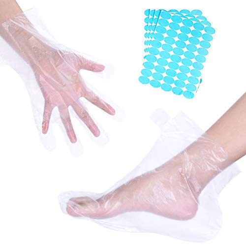 200 Piezas de Forro de Baño de Parafina, Forro de Manos y Pies, Guantes Transparentes de Plástico Bolsa de Terapia de Cera de Baño de Parafinas