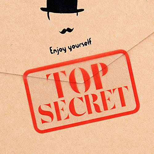 200pcs 20Hojas Etiquetas TOP SECRET Verticales